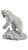 FRANKLIN MINT PORCELAIN POLAR BEAR - NATIONAL WILDLIFE