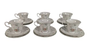 ROYAL DOULTON - LATE 20TH CENTURY AVIGNON CHINA PART TEA SERVICE