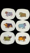 ENGLISH IRONSTONE POTTERY - SIX 1970S BEEFEATER DINNER PLATES