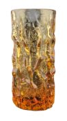 MID CENTURY 1960S WHITEFRIARS TANGERINE BARK VASE