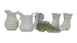 PORTMEIRION, ENGLAND - COLLECTION OF VINTAGE 20TH CENTURY BLANC DE CHINE PARIAN WARE FIGURES