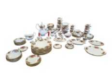 ROYAL ALBERT - OLD COUNTRY ROSES - LATE 20TH CENTURY EXTENSIVE CHINA TEA / DINNER SERVICE