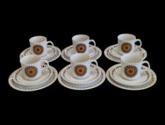 J & G MEAKIN, ENGLAND - VINTAGE 20TH CENTURY CERAMIC PART COFFEE / TEA SERVICE