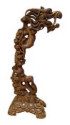 20TH CENTURY CHINESE CARVED DRAGON SCULPTURE