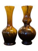 TWO VINTAGE 20TH CENTURY STUDIO ART GLASS VASES