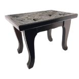 LIBERTY STYLE CARVED WOODEN STOOL