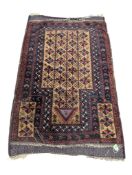 19TH CENTURY PERSIAN ISLAMIC BALUCHI / TIMURI PRAYER RUG