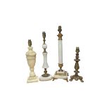 FOUR 20TH CENTURY VINTAGE CORINTHIAN LAMP BASES