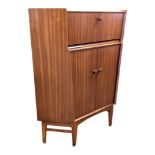 NATHAN FURNITURE - VINTAGE MID CENTURY TEAK CORNER CABINET / BUREAU