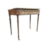 GEORGE III 19TH CENTURY MAHOGANY CARD TABLE