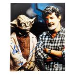 STAR WARS - GEORGE LUCAS & FRANK OZ DUAL SIGNED PHOTO - SWAU