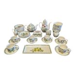 PORTMEIRION - THE BOTANIC GARDEN - LATE 20TH CENTURY TEA & COFFEE SERVICE