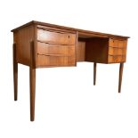 DANISH MODERN DESIGN - RETRO MID CENTURY 1960S TEAK WRITING TABLE DESK