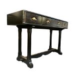 ERCOL FURNITURE - RETRO 20TH CENTURY PAINTED BEECH & ELM WRITING TABLE DESK