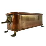 LATE 19TH CENTURY COPPER & BRASS TROUGH PLANTER