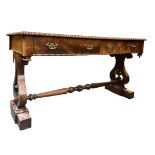 REGENCY 19TH CENTURY ROSEWOOD WRITING TABLE DESK