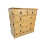19TH CENTURY VICTORIAN PINE AESTHETIC MOVEMENT CHEST OF DRAWERS