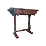 19TH CENTURY WILLIAM IV MAHOGANY HALL / WRITING TABLE