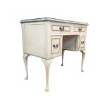 QUEEN ANNE REVIVAL PAINTED LOWBOY WRITING TABLE DESK