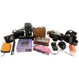 COLLECTION OF CAMERAS - FUJIFILM, KODAK POCKET INSTAMATIC, LE CLIC, ETC.