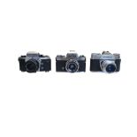 GERMANY - THREE VINTAGE SLR CAMERAS