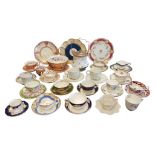 COLLECTION OF EARLY 19TH TO EARLY 20TH CENTURY CHINA TEACUPS, SAUCERS, & PLATES