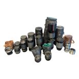 COLLECTION OF LATE 20TH CENTURY VINTAGE CAMERA LENSES