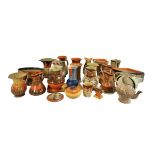 MYOTT & SONS - A COLLECTION OF ART DECO POTTERY INCLUDING WATER JUGS