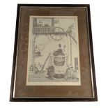 W. HEATH ROBINSON FOR JOHNNIE WALKER - SATIRICAL PRINT