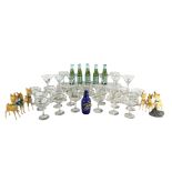 BABYCHAM - COLLECTION OF c.33 GLASSES, TOGETHER WITH DEER FIGURES AND SMALL BOTTLES