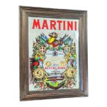 LATE 20TH CENTURY VINTAGE MARTINI & ROSSI VERMOUTH ADVERTISING MIRROR
