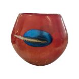 NORMAN STUART CLARKE (1944) - MODERN STUDIO ART GLASS VASE