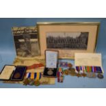 A family group of ten medals: WWI trio, 1914-15 Star, British War and Victory Medals [2653 SD, S