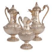 ITALIEN 3-tlg. Kaffee-Teekern, 800 Silber, Mitte des 20. Jh.