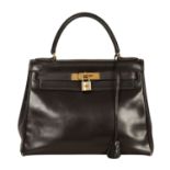 HERMÈS VINTAGE Handtasche "KELLY BAG RETOURNE 28", Koll.: 1974.