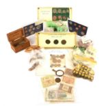 George V 1935 "Rocking Horse" crown, George IV 1821 crown, George VI 1937 crown, two 1834 1 1/2