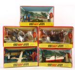 James Bond: A Group of Five boxed A.C. Gilbert Co. Action Toy Sets (1965) – to include,