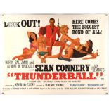 James Bond Thunderball (1965), Commercial British Quad Film Poster RR, artwork by Robert McGinnis,