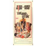 James Bond Live and Let Die (1973), AUS Daybill Poster, folded, 13 ¼ x 29 ¾ inches