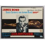 James Bond: Goldfinger (United Artists, 1964) Belgian petit affiche film poster, Gert Frobe and