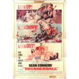 James Bond Thunderball (1965) US 40 x 60 Movie Poster, artwork by Robert McGinnis and Frank
