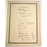 Autograph Album of all County Cricketers, as well as New Zealand Cricket Team 1958 sheet.