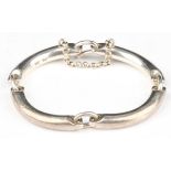 Georg Jensen bracelet, designed by Hans Hansen 1884-1940 composed of four convex tubular shaped