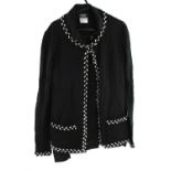 Ralph Lauren black silk brocade evening coat with fringing marked American size 2 together with