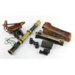 Barton Linnard Ltd brass sighting telescope, No4 mk III, No. 11493,1917, 20th Century Indian