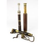 Broadhurst Clarkson & Co. leather bound, four draw telescope, N. Ottway & Co Ltd,