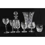 A suite of Waterford glass for eight people to comprise eight hock glasses 18.5cm high,