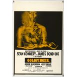 James Bond 007 - Goldfinger (1964) (RR 1970s), British Double Crown Film Poster, unfolded,