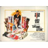 James Bond 007 - Live and Let Die (1973), British Quad Film Poster, artwork by Robert McGinnis,
