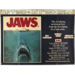 Jaws (1975), British Quad Film Poster for the Steven Spielberg classic, artwork by Roger Kastel,
